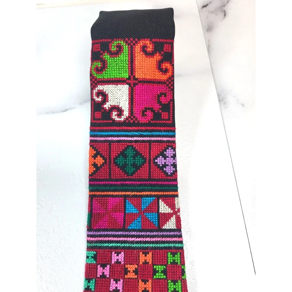 Southwestern Cross Stitch Geometric‎ Unbranded Bright Color Narrow Tie